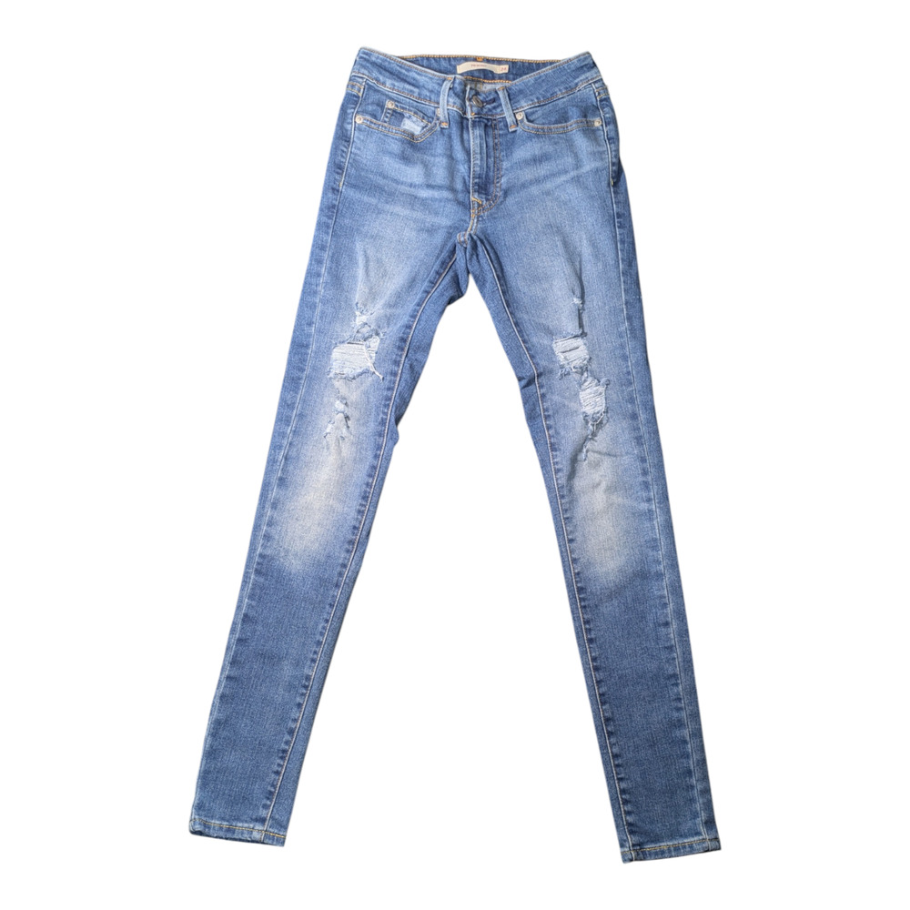 Levi's Strauss - 711 -  Women's Skinny Blue Jeans - Size 24W 30L-Great Condition